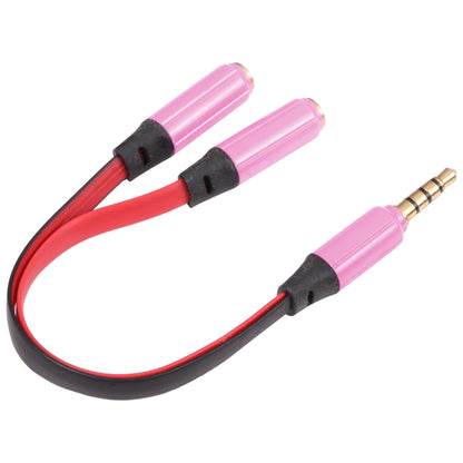 Noodle Style Aux Audio Cable 3.5mm Male to 2 x Female Splitter Connector, Compatible with Phones, Tablets, Headphones, MP3 Player, Car/Home Stereo & More(Pink) by bashfashion