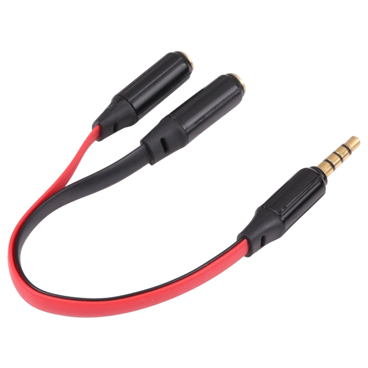 Noodle Style Aux Audio Cable 3.5mm Male to 2 x Female Splitter Connector, Compatible with Phones, Tablets, Headphones, MP3 Player, Car/Home Stereo & More by bashfashion