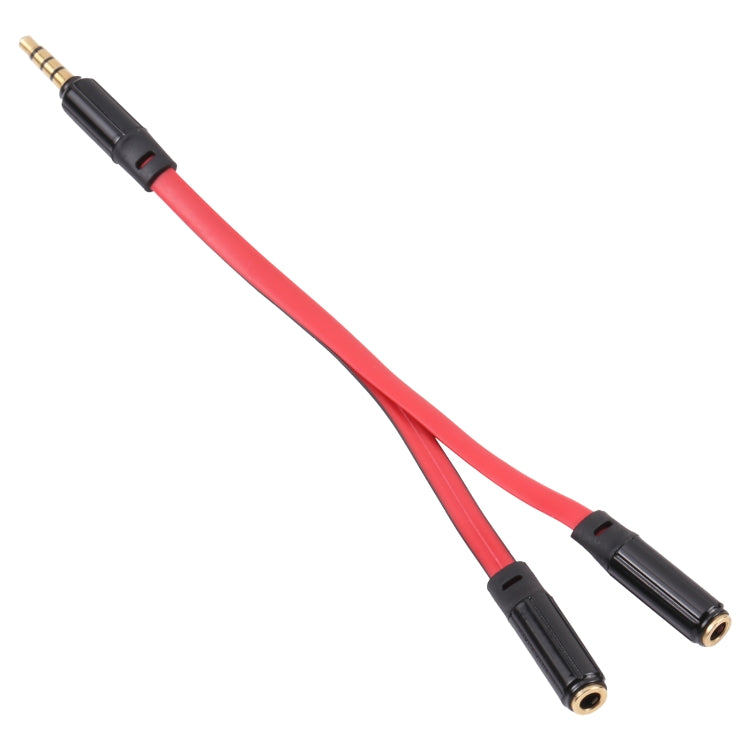 Noodle Style Aux Audio Cable 3.5mm Male to 2 x Female Splitter Connector, Compatible with Phones, Tablets, Headphones, MP3 Player, Car/Home Stereo & More by bashfashion
