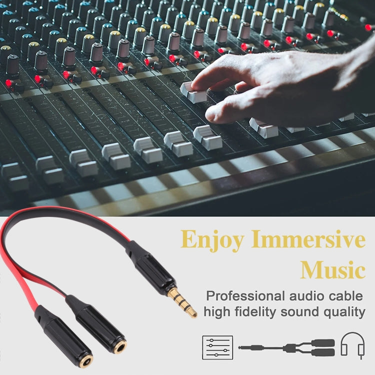 Noodle Style Aux Audio Cable 3.5mm Male to 2 x Female Splitter Connector, Compatible with Phones, Tablets, Headphones, MP3 Player, Car/Home Stereo & More by bashfashion