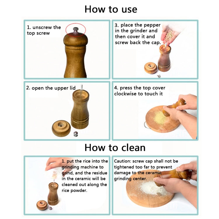 Length Classical Wooden Pepper Spice Salt Mill Grinder Muller by bashfashion