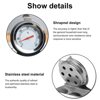 Stainless Steel Oven Thermometer (0~300℃)(Silver) by bashfashion