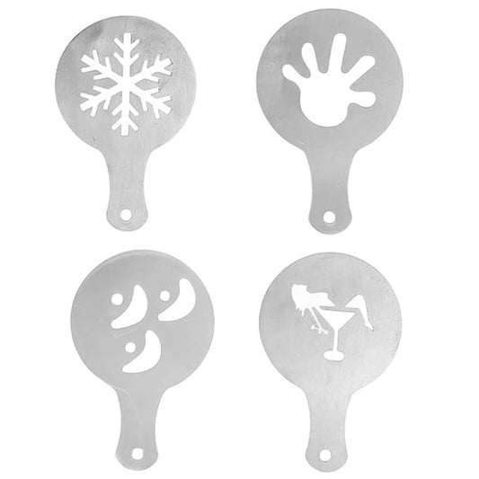 4 in 1 Cappuccino Mold / Fancy Coffee Mold / Coffee Mold(Silver) by bashfashion