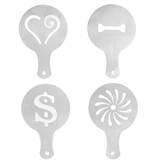 4 in 1 Cappuccino Mold / Fancy Coffee Mold / Coffee Mold (Silver) by bashfashion