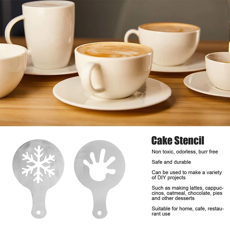 4 in 1 Cappuccino Mold / Fancy Coffee Mold / Coffee Mold(Silver) by bashfashion