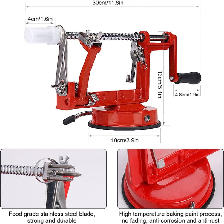 3 in 1 Multi-functional Fruit Peeling Slicing Stoning Peeler Machine(Red) by bashfashion