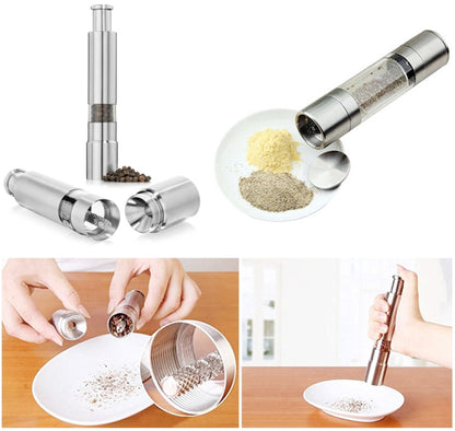 304 Stainless Steel Salt and Pepper Grinder / Mill(Silver) by bashfashion