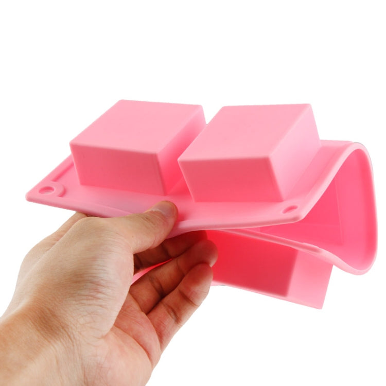 High Quality 6 Holes Square Shape Silicone Material Cake Mold by bashfashion