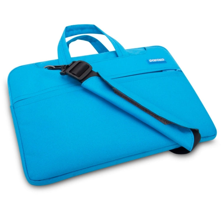 POFOKO 12 inch Portable Single Shoulder Laptop Bag for Laptop(Blue) by POFOKO