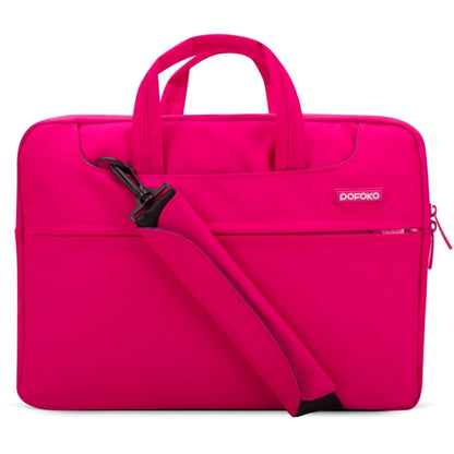 POFOKO 12 inch Portable Single Shoulder Laptop Bag for Laptop(Magenta) by POFOKO