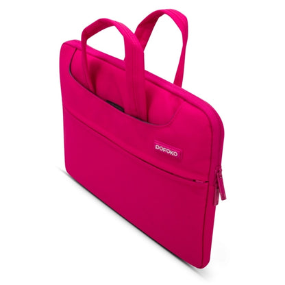 POFOKO 12 inch Portable Single Shoulder Laptop Bag for Laptop(Magenta) by POFOKO