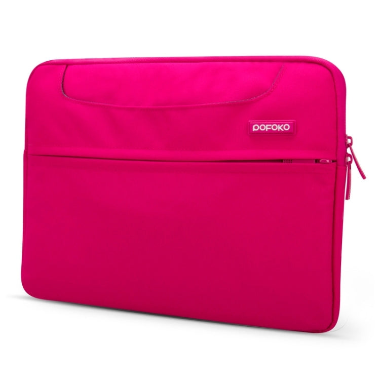 POFOKO 12 inch Portable Single Shoulder Laptop Bag for Laptop(Magenta) by POFOKO