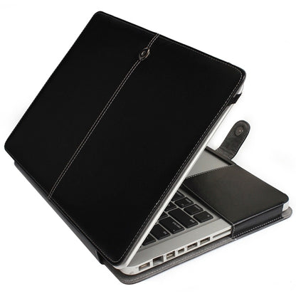 Notebook Leather Case with Snap Fastener for 13.3 inch MacBook Pro(Black) by bashfashion