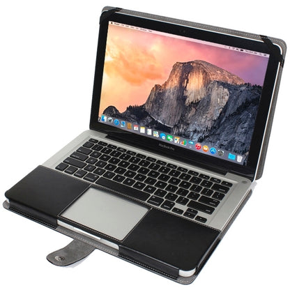 Notebook Leather Case with Snap Fastener for 13.3 inch MacBook Pro(Black) by bashfashion