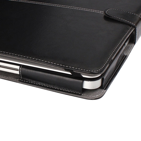 Notebook Leather Case with Snap Fastener for 13.3 inch MacBook Pro(Black) by bashfashion