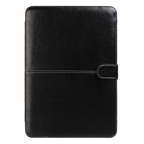 Notebook Leather Case with Snap Fastener for 13.3 inch MacBook Pro Retina(Black) by bashfashion