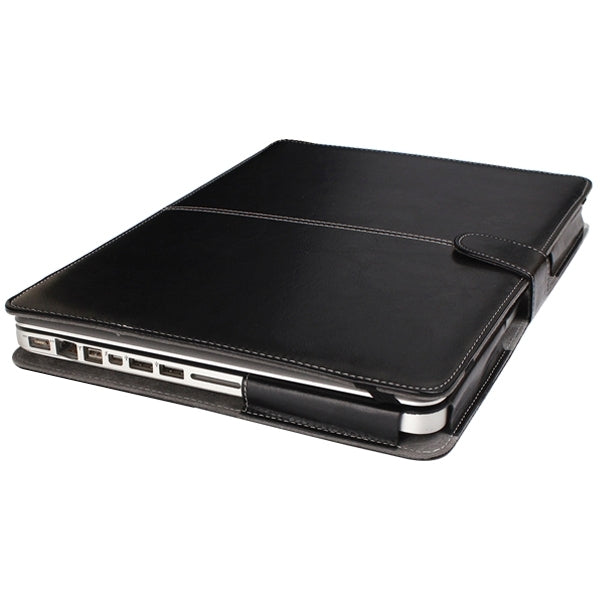 Notebook Leather Case with Snap Fastener for 15.4 inch MacBook Pro(Black) by bashfashion