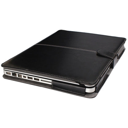 Notebook Leather Case with Snap Fastener for 15.4 inch MacBook Pro(Black) by bashfashion