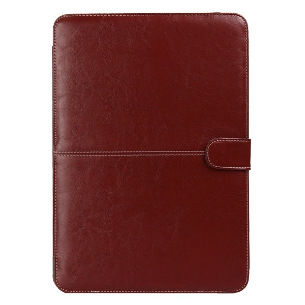 Notebook Leather Case with Snap Fastener for 15.4 inch MacBook Pro(Brown)