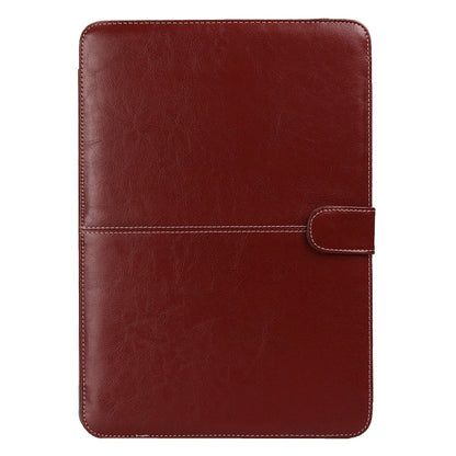 Notebook Leather Case with Snap Fastener for 15.4 inch MacBook Pro(Brown)