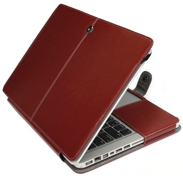 Notebook Leather Case with Snap Fastener for 15.4 inch MacBook Pro(Brown)