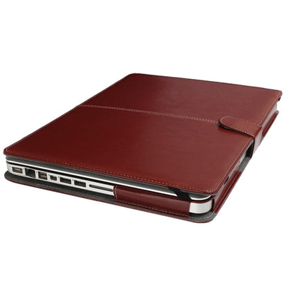 Notebook Leather Case with Snap Fastener for 15.4 inch MacBook Pro(Brown)