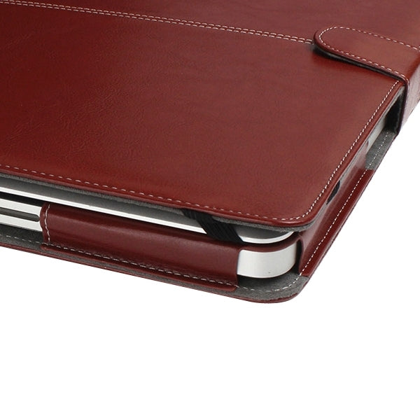 Notebook Leather Case with Snap Fastener for 15.4 inch MacBook Pro(Brown)