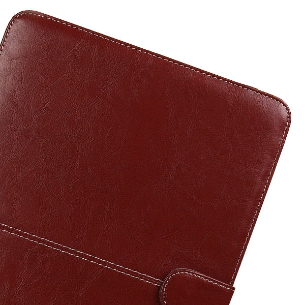 Notebook Leather Case with Snap Fastener for 15.4 inch MacBook Pro Retina(Brown) by bashfashion