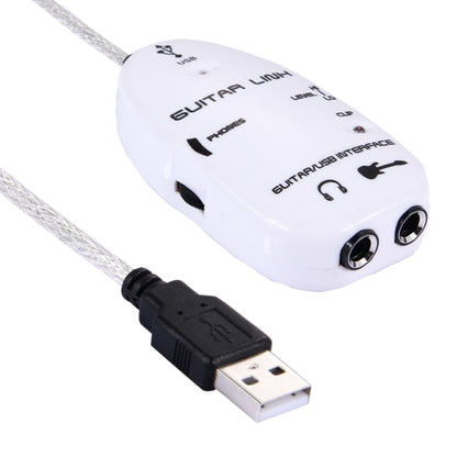 USB Interface Guitar Link Cable PC / MAC Recording(White) by bashfashion
