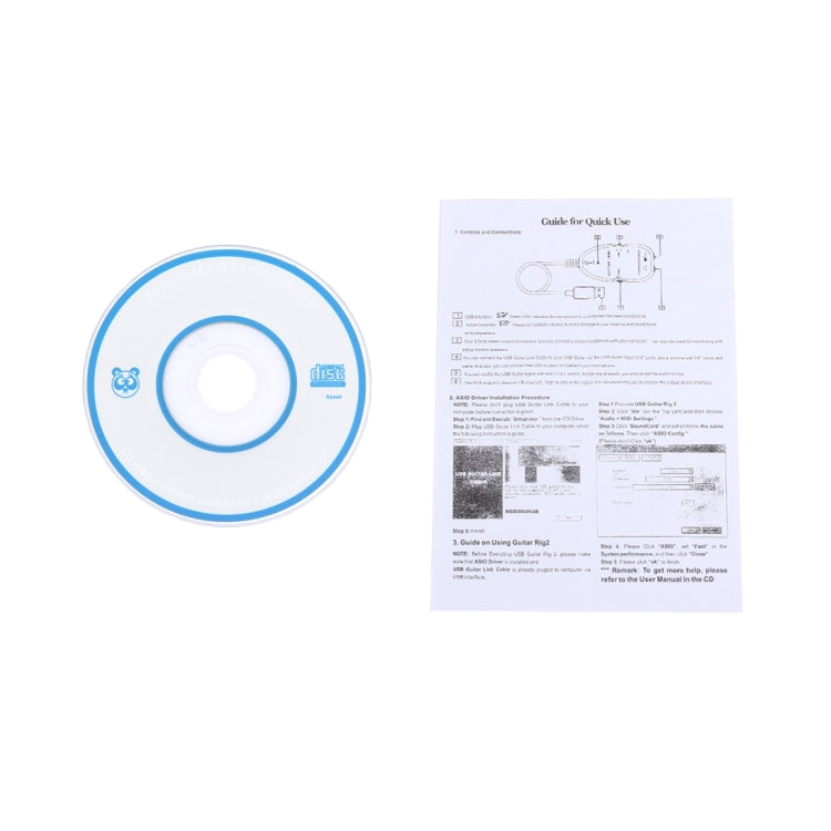 USB Interface Guitar Link Cable PC / MAC Recording(White) by bashfashion