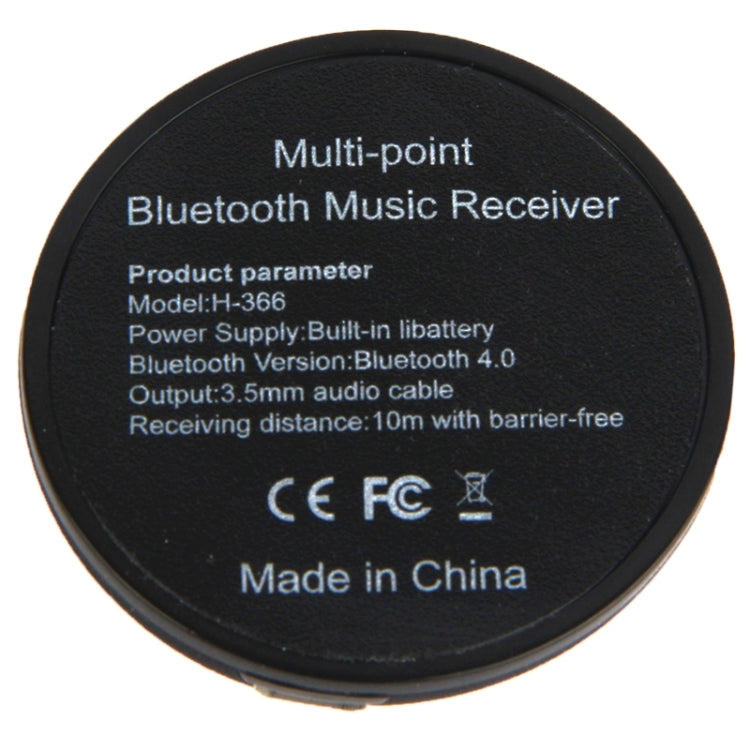 H366 Bluetooth 4.0 Music Audio Receiver Adapter with Hands Free Function For iPhone, Samsung, HTC, Sony, Google, Huawei, Xiaomi and other Smartphones by bashfashion