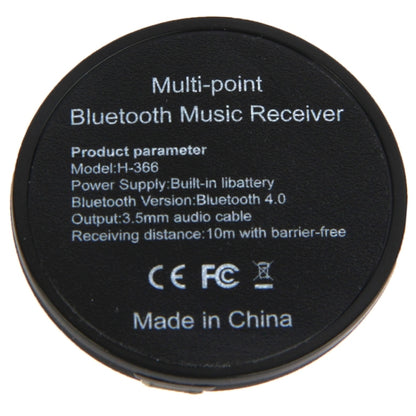 H366 Bluetooth 4.0 Music Audio Receiver Adapter with Hands Free Function For iPhone, Samsung, HTC, Sony, Google, Huawei, Xiaomi and other Smartphones by bashfashion
