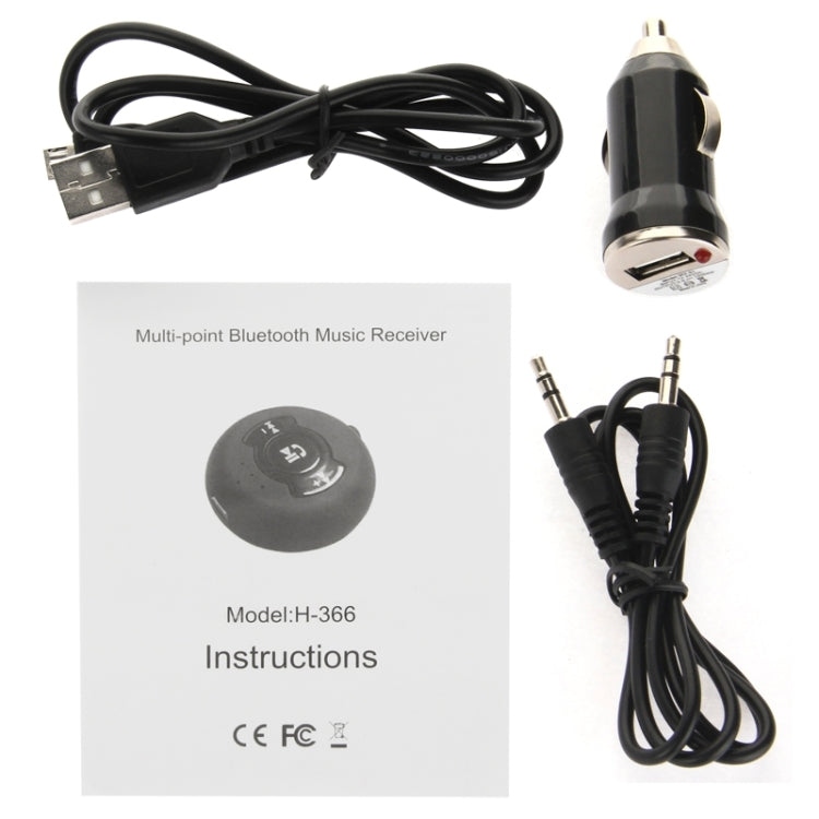H366 Bluetooth 4.0 Music Audio Receiver Adapter with Hands Free Function For iPhone, Samsung, HTC, Sony, Google, Huawei, Xiaomi and other Smartphones by bashfashion
