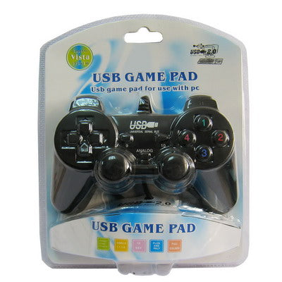 Double Shock PC USB Single Gamepad(Black) by bashfashion