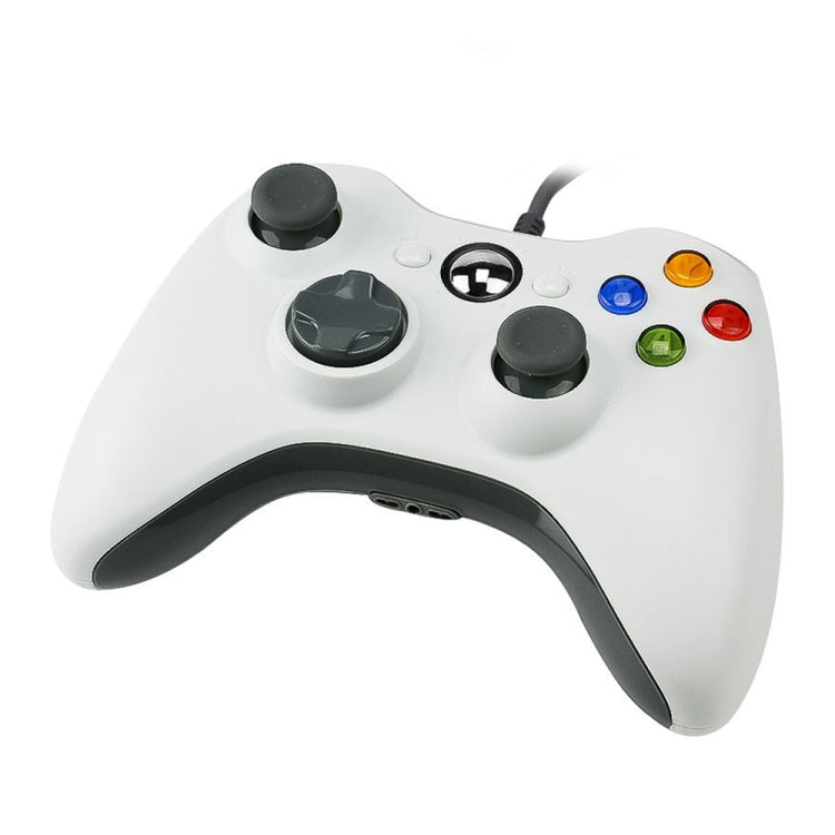 USB 2.0 Wired Controller Gamepad for XBOX360, Plug and Play, Cable Length: 2.5m(White) by bashfashion