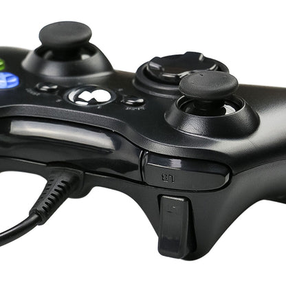 USB 2.0 Wired Controller Gamepad for XBOX360, Plug and Play, Cable Length: 2.5m(Black) by bashfashion