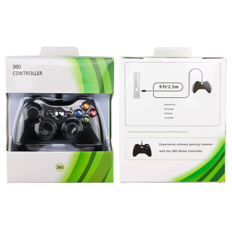 USB 2.0 Wired Controller Gamepad for XBOX360, Plug and Play, Cable Length: 2.5m(Black) by bashfashion