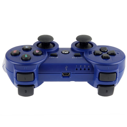 Double Shock III Wireless Controller, Manette Sans Fil Double Shock III for Sony PS3, Has Vibration Action(with logo)(Blue) by bashfashion