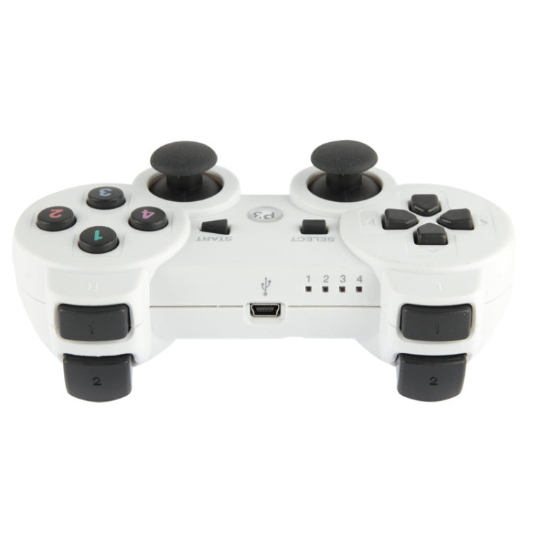 Double Shock III Wireless Controller, Manette Sans Fil Double Shock III for Sony PS3, Has Vibration Action(with logo)(White) by bashfashion