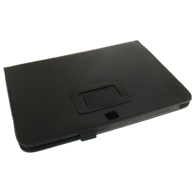 Litchi Texture Leather Case with Holder for Galaxy Tab 3 (10.1) / GT-P5200(Black) by bashfashion
