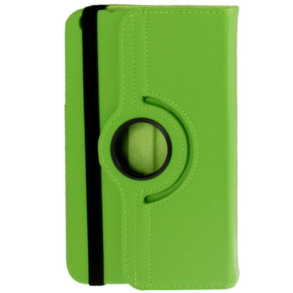 360 Degree Rotation Litchi Texture Leather Case with Holder for Galaxy Tab 3 (8.0) / T3110 / T3100 / T315(Green) by bashfashion
