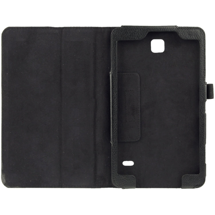 Litchi Texture Flip Leather Case with Holder for Galaxy Tab 4 7.0 / T230 / T231 / T235(Black) by bashfashion