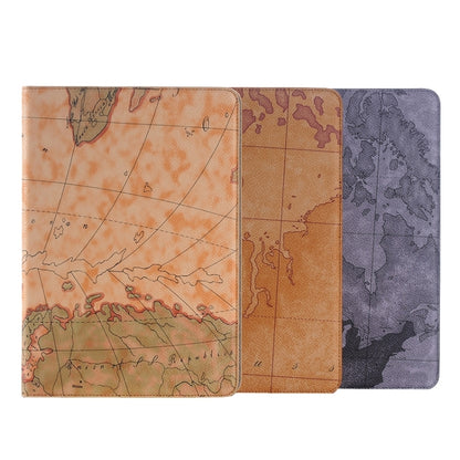 Map Pattern Leather Case with Holder & Card slots & Wallet for Galaxy Tab A 9.7 4G LTE / T555, Random Pattern Delivery by bashfashion