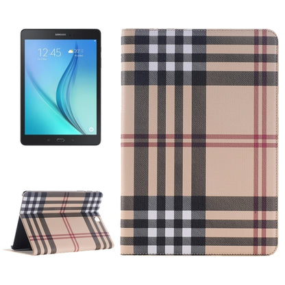 Plaid Pattern Leather Case with Holder & Card slots & Wallet for Galaxy Tab A 9.7 4G LTE / T555 by bashfashion