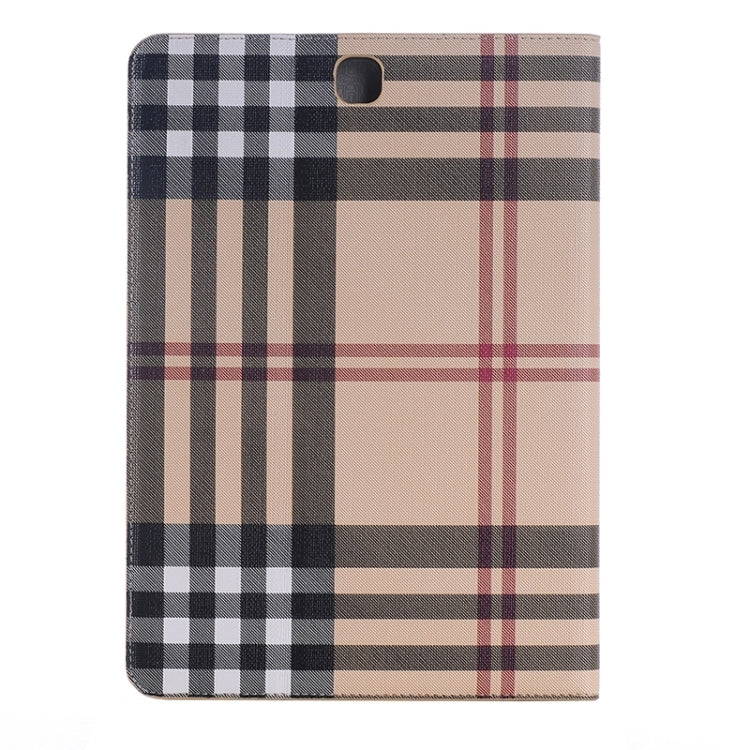 Plaid Pattern Leather Case with Holder & Card slots & Wallet for Galaxy Tab A 9.7 4G LTE / T555 by bashfashion
