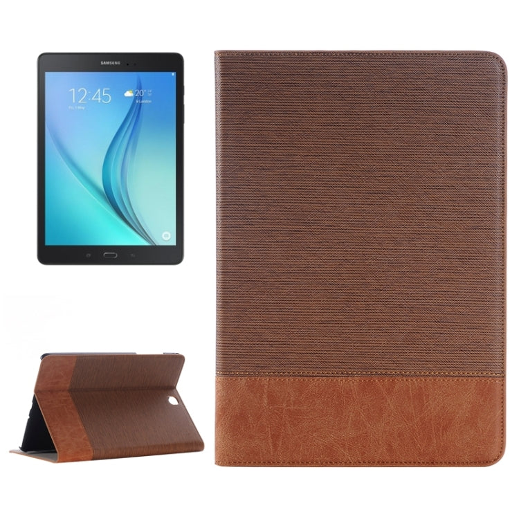 Cross Texture Leather Case with Holder & Card slots & Wallet for Galaxy Tab A 9.7 4G LTE / T555(Coffee) by bashfashion