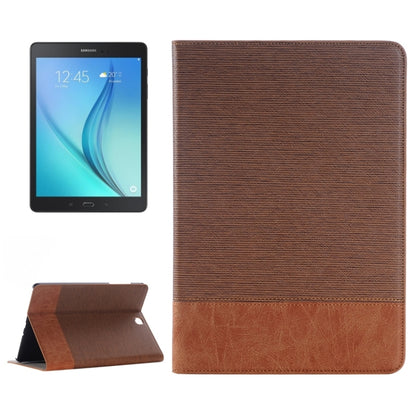 Cross Texture Leather Case with Holder & Card slots & Wallet for Galaxy Tab A 9.7 4G LTE / T555(Coffee) by bashfashion