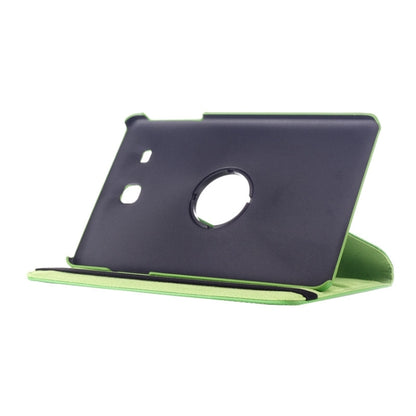 Litchi Texture 360 Degree Rotation Leather Case with Multi-functional Holder for Galaxy Tab E 9.6(Green) by bashfashion