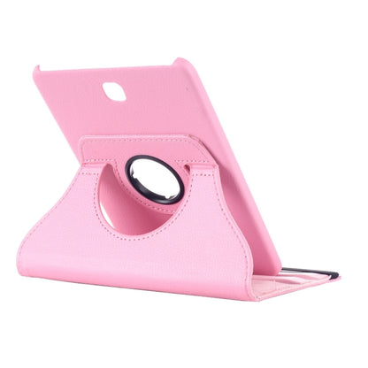 Litchi Texture 360 Degree Rotation Leather Case with multi-functional Holder for Galaxy Tab S2 8.0(Pink) by bashfashion