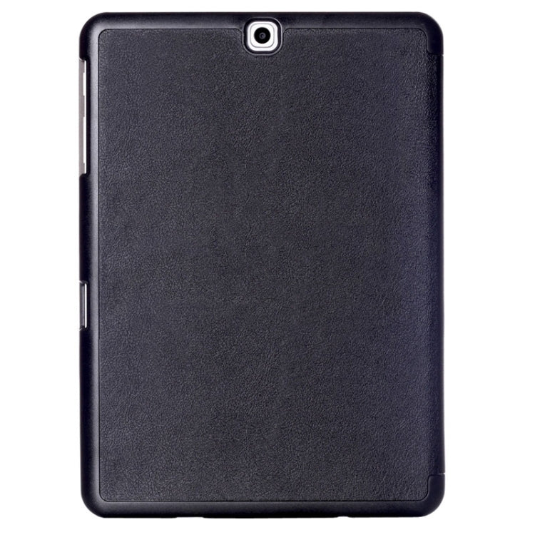Custer Texture Horizontal Flip Leather Case with 3-folding Holder for Galaxy Tab S2 9.7 / T815(Black) by bashfashion